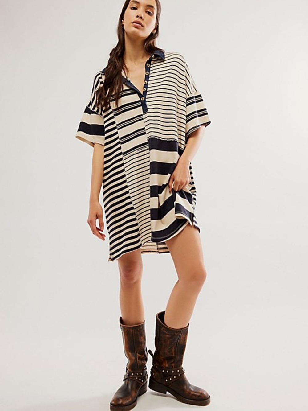 NWT Free People Charlie Tee dress. Size XS. oversized fit.